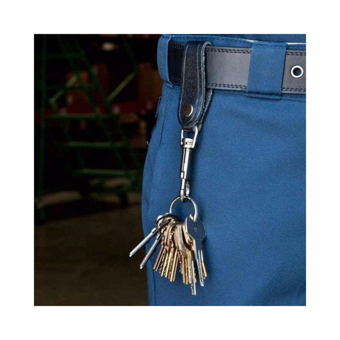 KEY-BAK - Bolt Snap Key Ring with Detachable Leather Strap