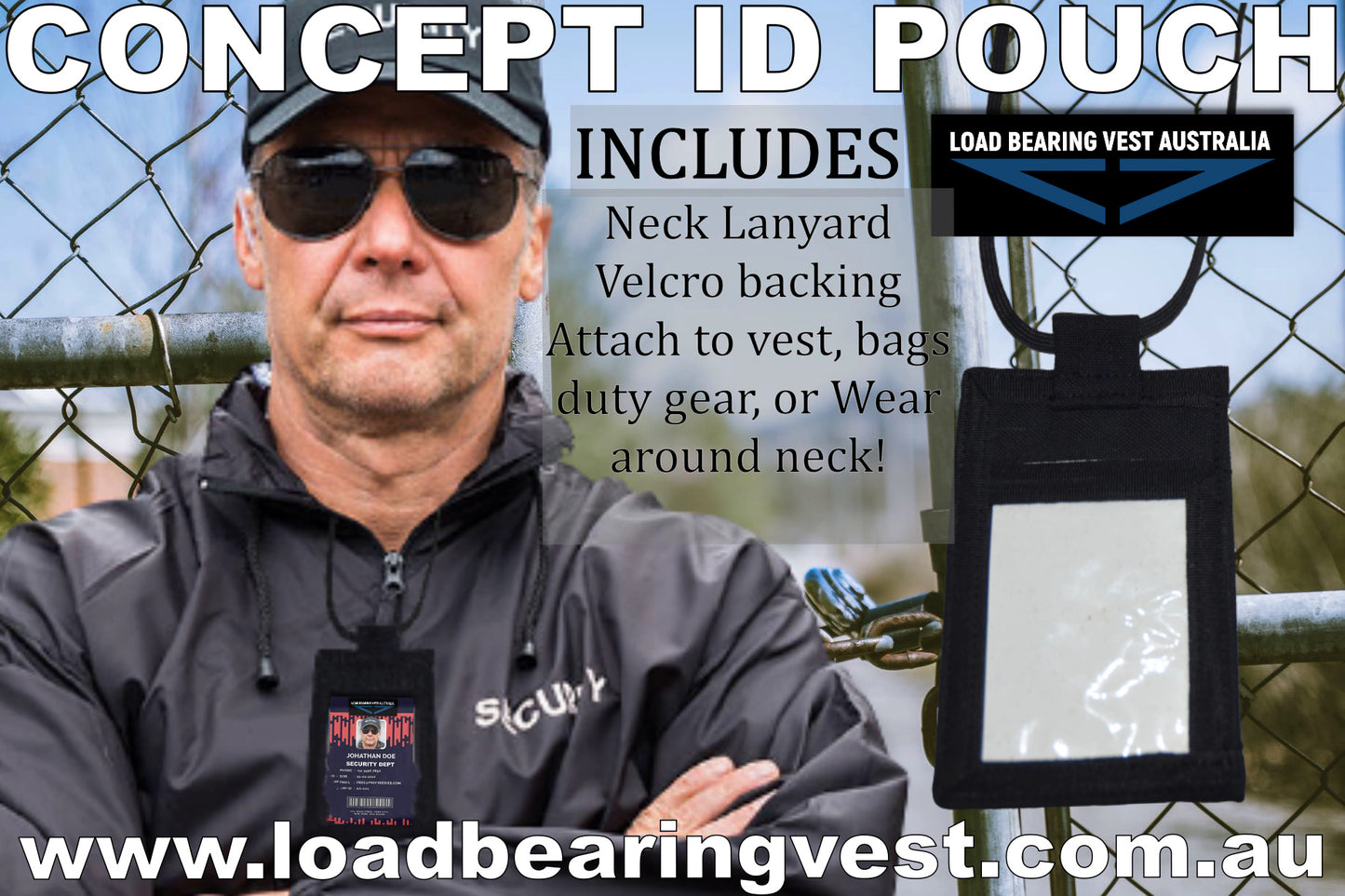 ID POUCH with Velcro Backing & Breakaway Lanyard