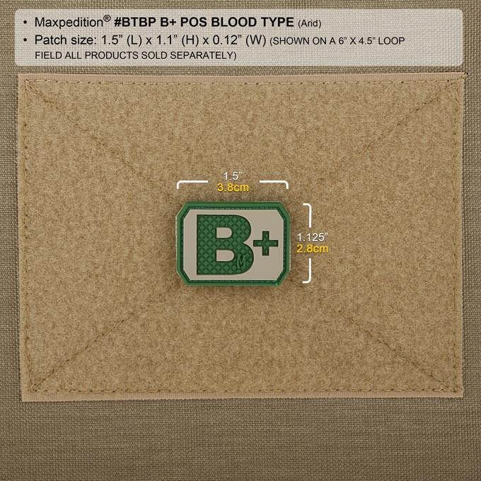 Maxpedition B+ Blood Type Morale Patch