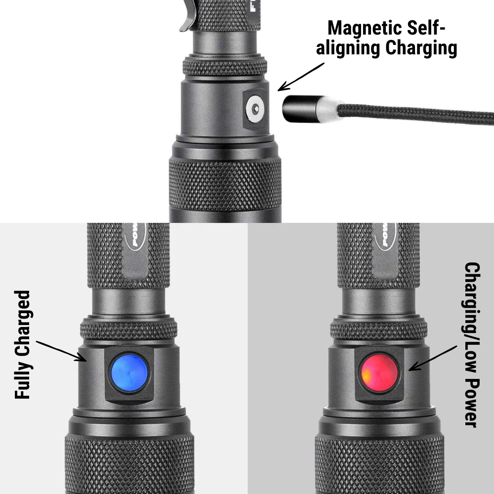 Powertac - FlexBeam GEN2  | 2000 Lumens Adjustable Beam Flashlight