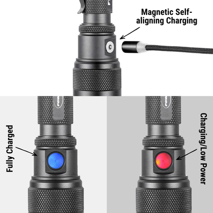 Powertac - FlexBeam GEN2  | 2000 Lumens Adjustable Beam Flashlight