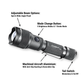 Powertac - FlexBeam GEN2  | 2000 Lumens Adjustable Beam Flashlight