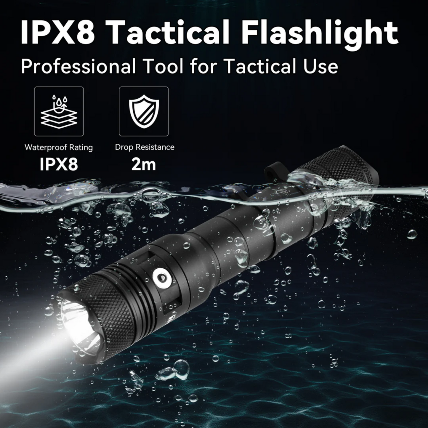 Powertac - Huntsman Tactical WML Package | 1250 Lumen High Power Weapon Flashlight