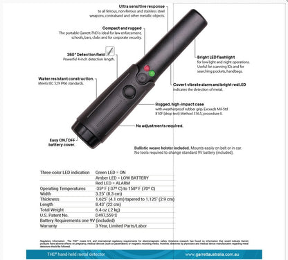 Garrett THD Tactical Hand Held Detector