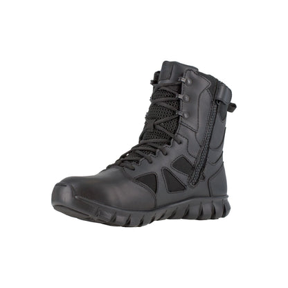 Reebok - Sublite Cushion Men's 8" Tactical Waterproof Boot with Side Zipper - Black