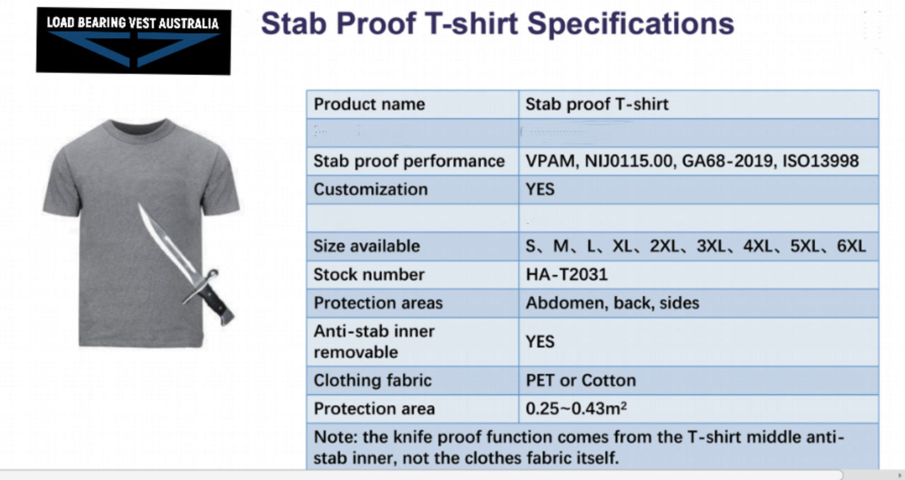 Stab proof cheap t shirt