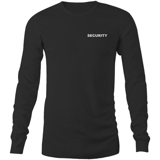 SECURITY Mens Long Sleeve T-Shirt White Wording